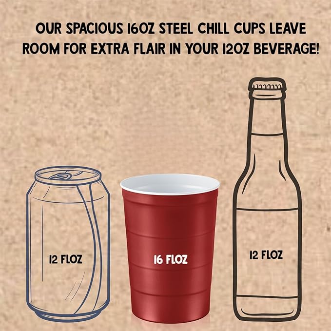 16 oz. Party Cups, Sturdy & Durable, Disposable and 100% Recyclable, Made in USA - Image 3