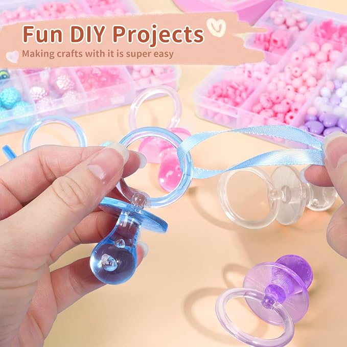 72 Pcs Baby Shower Pacifiers, 2.75’’ Plastic Pacifiers - Image 3