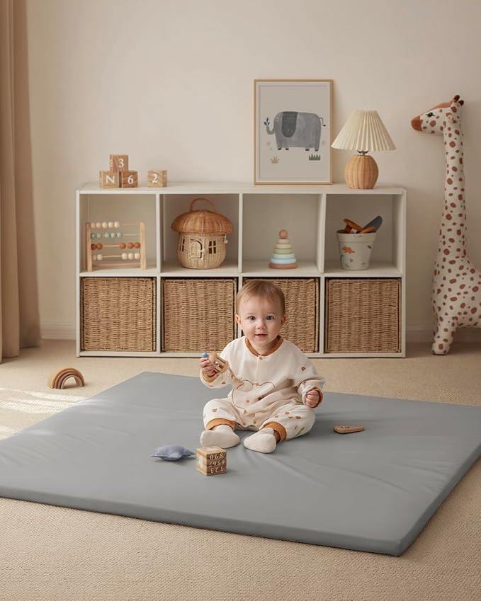 Blissful Diary Vegan Leather Baby Play Mat, 50x50 Thicken Foam Cushioned & - Image 7