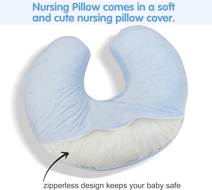 LAT Waterproof Nursing Pillow for Breastfeeding, Waterproof Removable Cover - Image 5