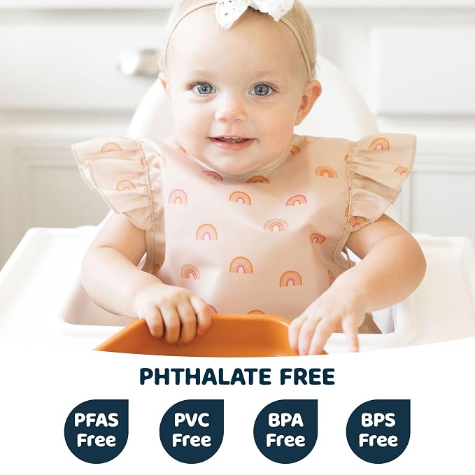 Tiny Twinkle Short Sleeve Apron Baby & Toddler Bib - Image 2