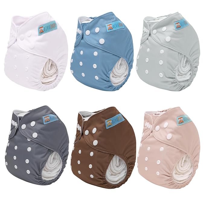 ALVABABY Baby Cloth Diaper 6 Pack - Image 2