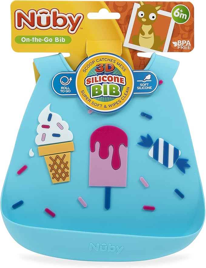 Nuby On The Go Silicone 3D Bib - Image 5
