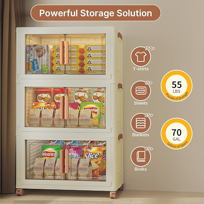 570Qt/140Gal Large Stackable Storage Bins - Image 3