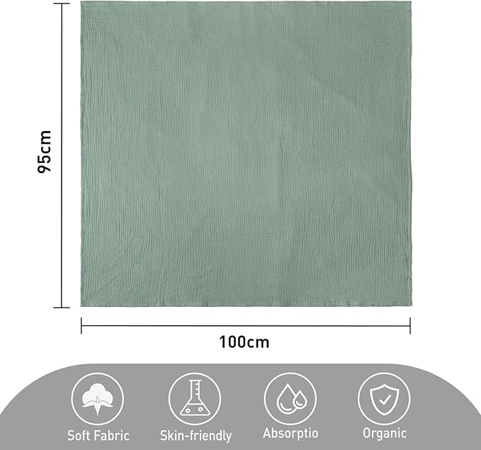 GLLQUEN BABY Muslin Swaddle Blankets, Breathable Swaddle Wrap - Image 8
