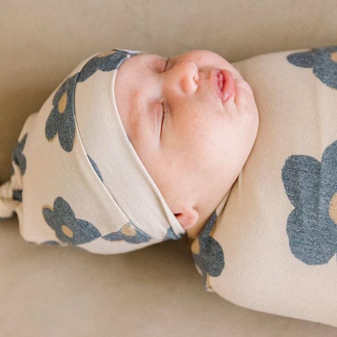 Copper Pearl Large Premium Knit Baby Swaddle Receiving Blanket Gemma in Tan - Image 6