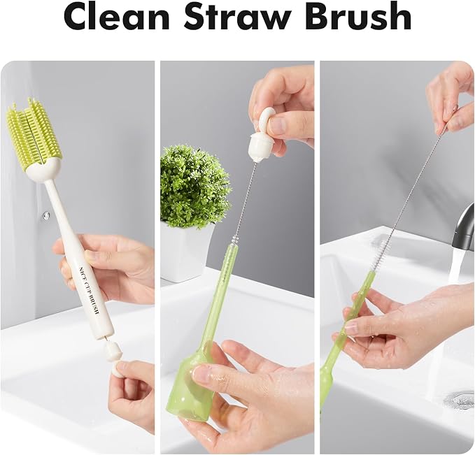 5-in-1 Baby Bottle Brush Kit, Silicone Bottle Brush - Image 4
