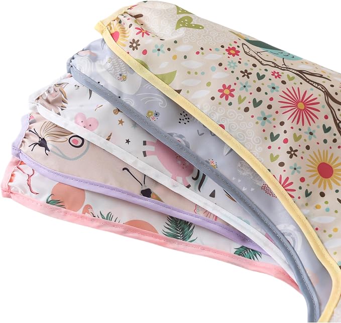 Sleeved Bib, 5 Pack, Waterproof Shirt Bibs - Image 6