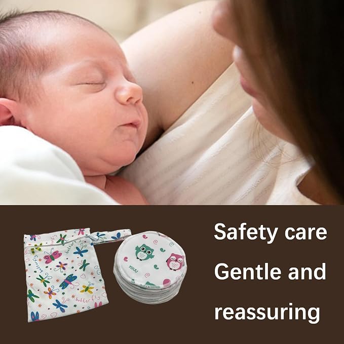Reusable Nursing Pads 14 Pack, Washable Breast Pads Breastfeeding Essentials - Image 5