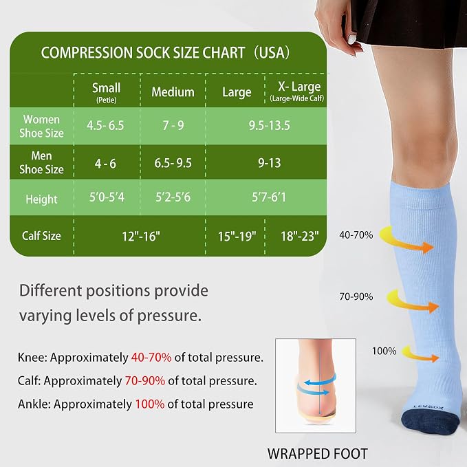 LEVSOX Viscose Made from Bamboo Compression Socks - Image 4