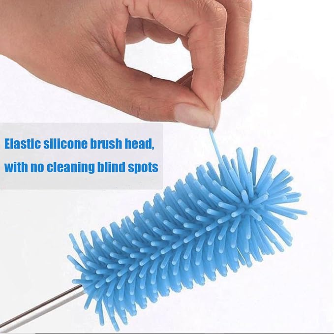 Water Bottle Cleaner Brush Semi-Automatic Silicone Bottle Brush - Image 2