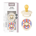 BIBS Pacifiers - Studio 2 Pack | Round Nipple Baby Pacifier | BPA Free Natural by BIBS