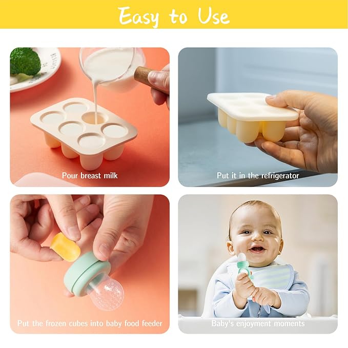 Baby Fruit Feeder with Popsicle Mold Cute Teething Toys Silicone Teethers - Image 4