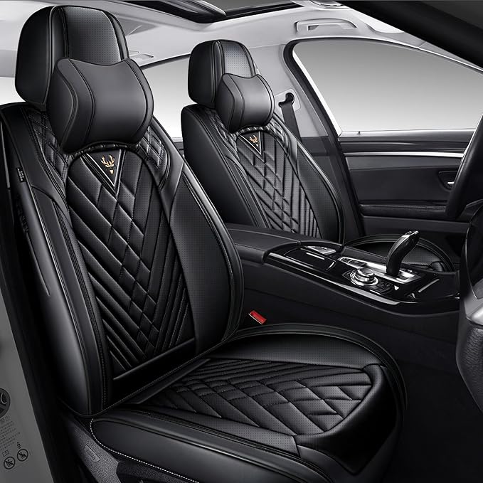 Car Seat Cover Full Set, Waterproof Leather Seat Cover, Front Auto Seat Cover by Unknown