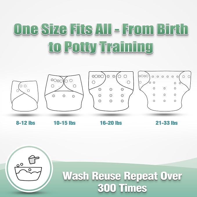 wegreeco Cloth Diapers 6 Pack - Image 4