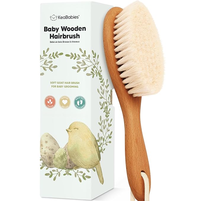 Wooden Baby Hair Brush by KeaBabies