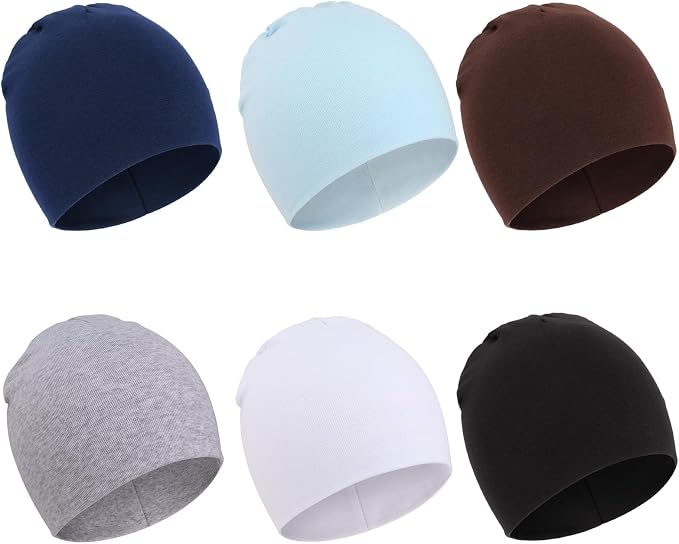 DRESHOW BQUBO 6 Pack Baby Hats for Boys Girls Unisex Baby Hat Soft Knit Cap by DRESHOW