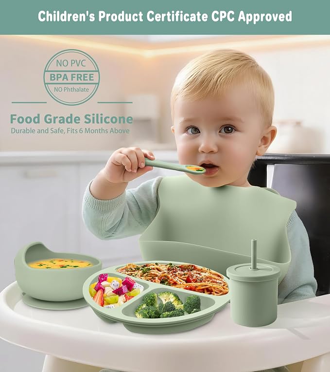 Silicone Baby Feeding Set, Travel Bag - Image 2