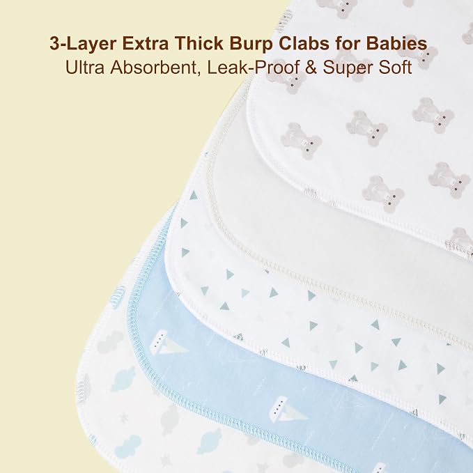 2-in-1 Burp Cloths and Baby Bibs - Image 2