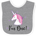inktastic 1st Birthday Unicorn Baby Bib by Inktastic