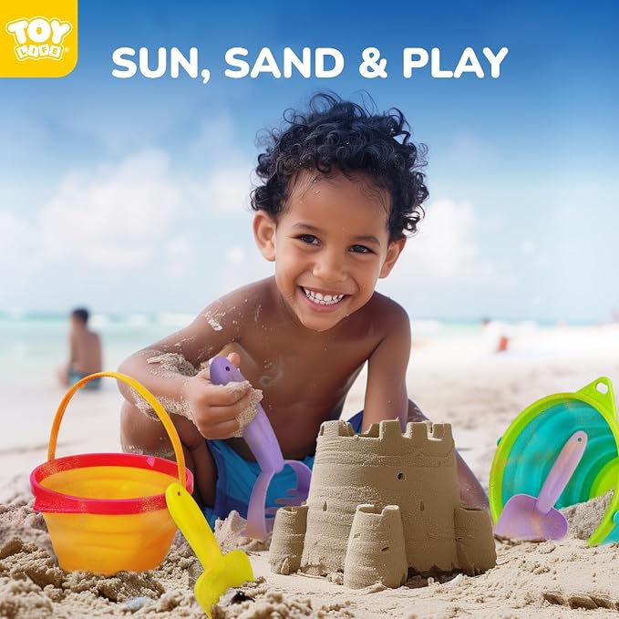 TOY Life 9 Pack Sand Buckets Toys Set - Image 4