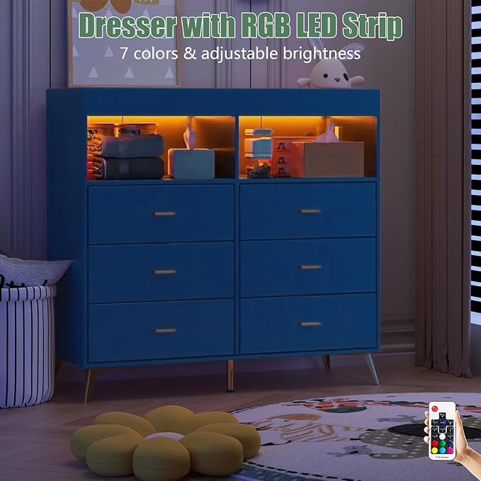Changing Table Dresser with Drawers, Baby Dresser with Changing Table Top - Image 6