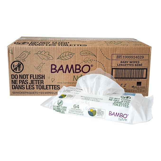 Bambo Nature USDA Certified Biobased Baby Wipes 768 Count - Image 3