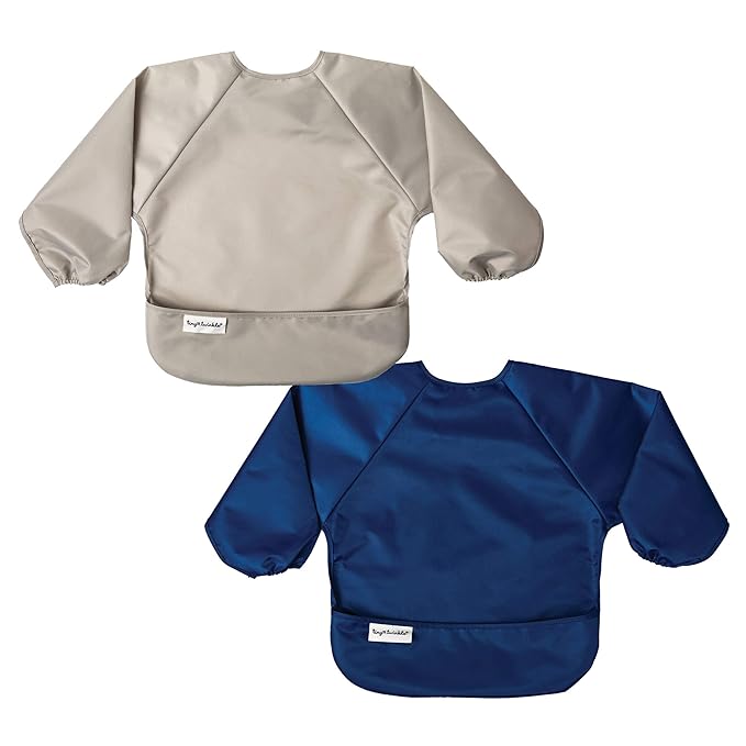 Tiny Twinkle Long Sleeve Bib for Babies & Toddlers – 2 Pack Waterproof Smock by TinyTwinkle