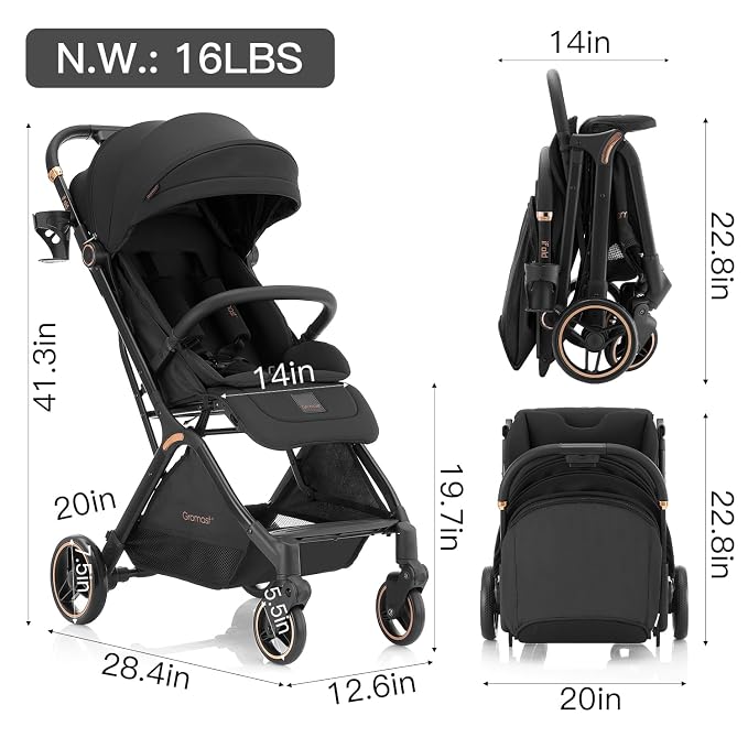 Gravity Folding Baby Stroller - Image 7