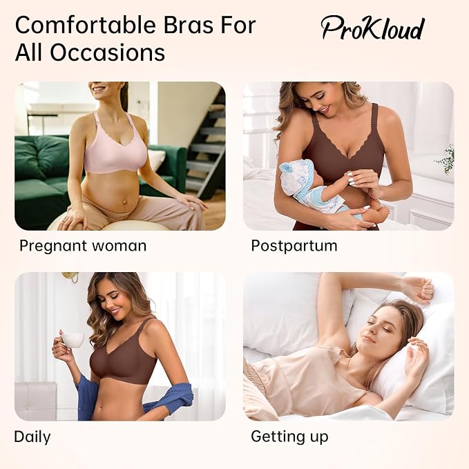 Nursing Bras for Breastfeeding Seamless Supportive Maternity Bras Women Comfort - Image 5