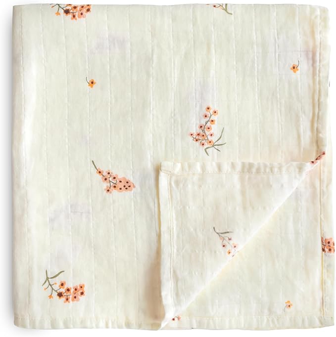 mushie Muslin Baby Swaddle Blanket | 100% Organic Cotton by mushie