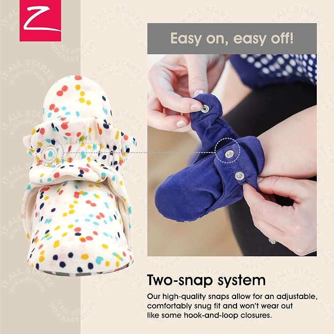 Zutano Organic Baby Booties Newborn Infant, Lost Baby Socks Solution, 18-24 - Image 3