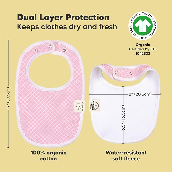 8-Pack Organic Baby Bibs for Boys, Girls - Image 3