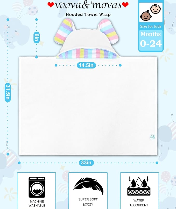VOOVA & MOVAS Thick Baby Hooded Bath Towel - Image 3