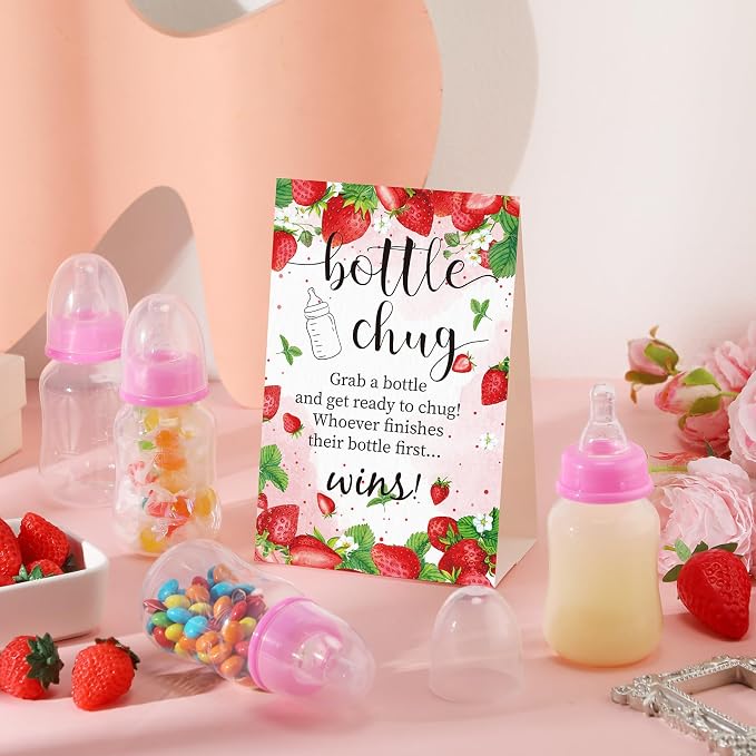 TrelaCo Bottle Chug Baby Shower Game 20 Pcs Baby Bottles Shower Favor - Image 4