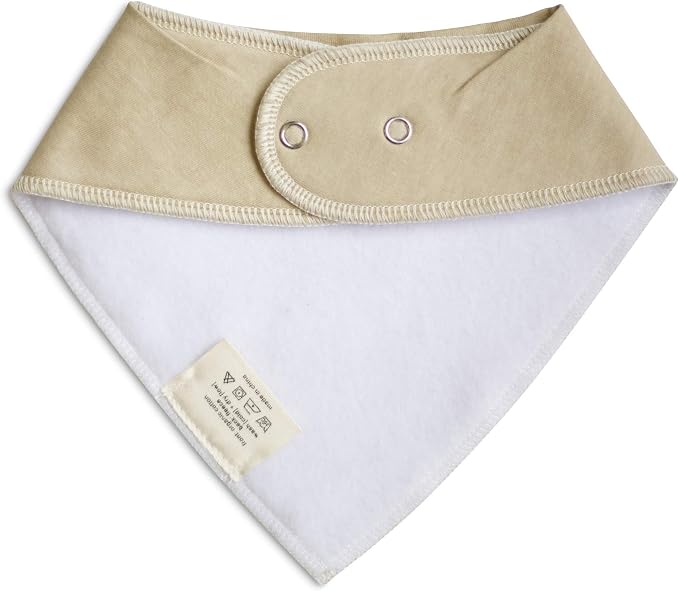 Denver James Bandana Feeding Drool Baby Bib I Soft Organic Cotton I Fleece Back - Image 2