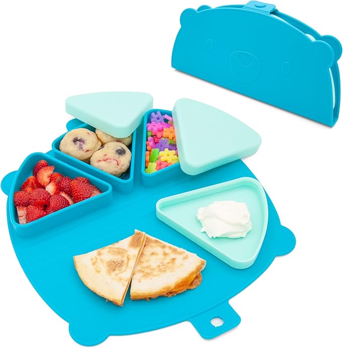 Silicone On-The-Go Snack Mat – Foldable Reusable Placemat by 321Grow