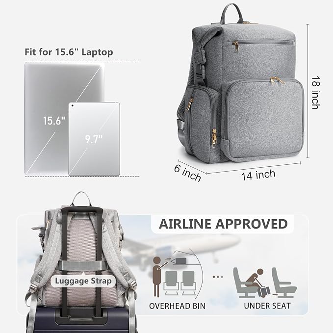 CEI-CEI Neoprene Diaper Bag Backpack - Image 4
