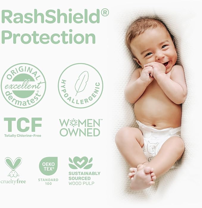 Parasol Clear+Dry Disposable Diapers and Clear+Pure Wipes, RashShield Protection - Image 3