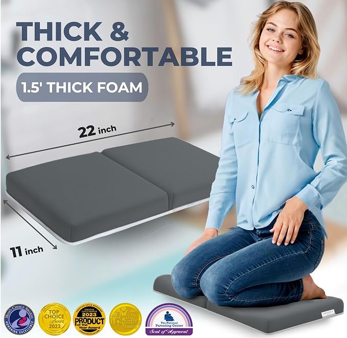 Comfortable Baby Bath Kneeler and Elbow Rest Pad Set – Thick Memory Foam Bath - Image 2