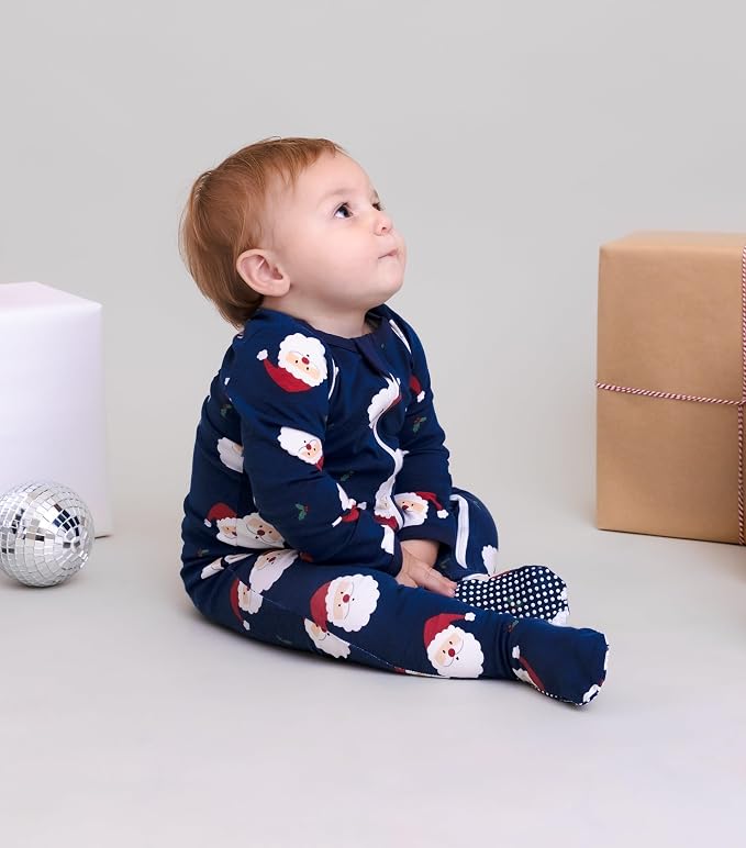 O2 BABY Baby Boys Girls Organic Cotton Zip-Front Sleeper Pajamas, Footed Sleep - Image 3