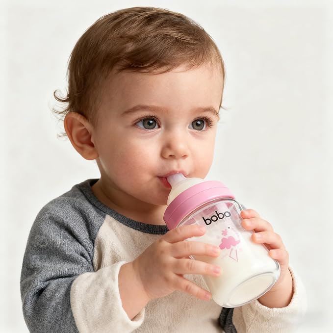 YOHKOH Glass Baby Bottles with Slow Flow Nipple, Newborn Anti-Colic Baby Bottles - Image 4
