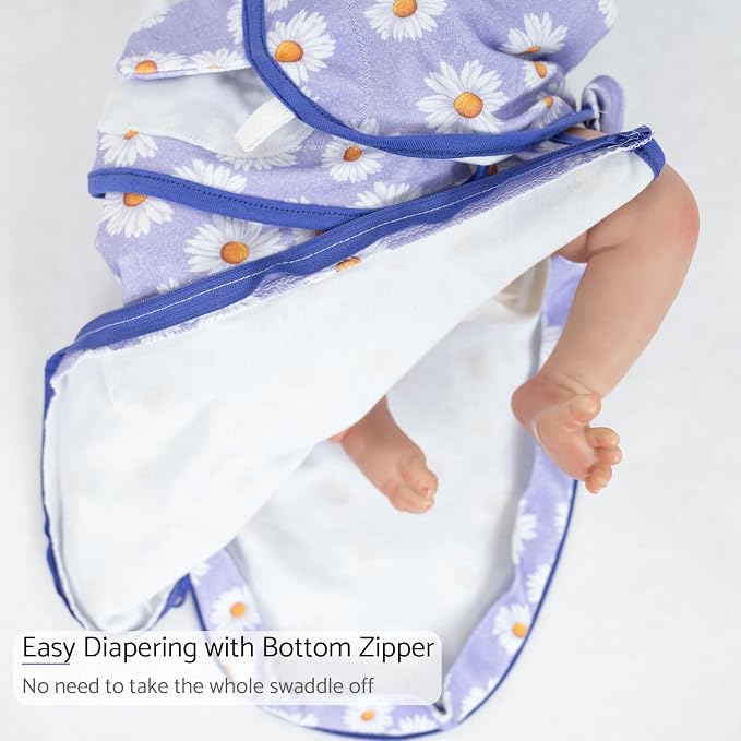 LollyBanks Baby Swaddles 100% Organic Cotton, 0-3 Months Baby Girl Swaddles - Image 4