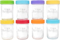 WeeSprout Glass Baby Food Storage Jars w/Lids Snack, Reusable Small Containers by WeeSprout