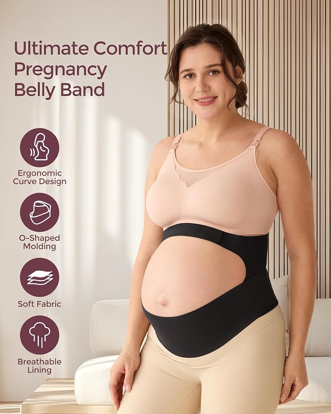 Momcozy Pregnancy Belly Band, CozySupport Ergonest Maternity Belly Band - Image 2