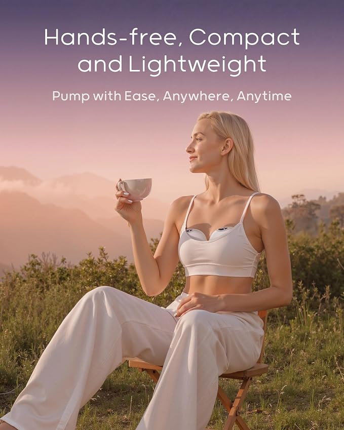Nuliie Hands-Free Breast Pump, Wearable Breastfeeding Pump 4 Modes 9 Levels - Image 9