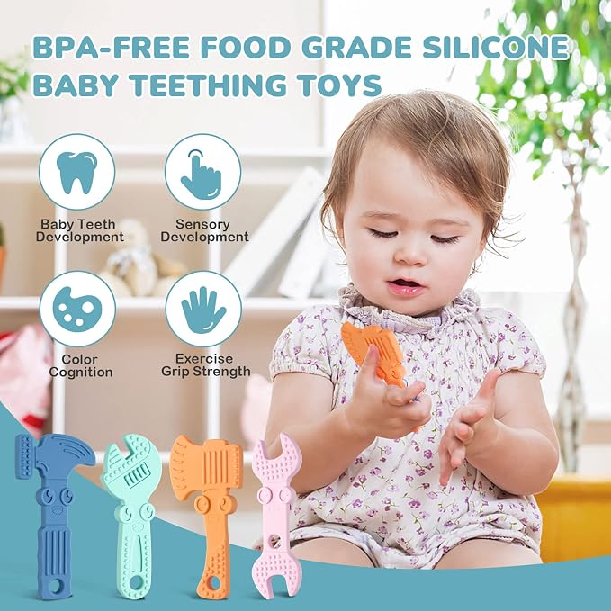 TYRY.HU Baby Teething Toys for Babies, Baby Teether Toys, BPA Free Silicone - Image 2