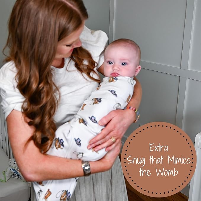 LollyBanks 100% Organic Cotton Baby Boy Essentials Swaddles 0-3 Months - Image 3