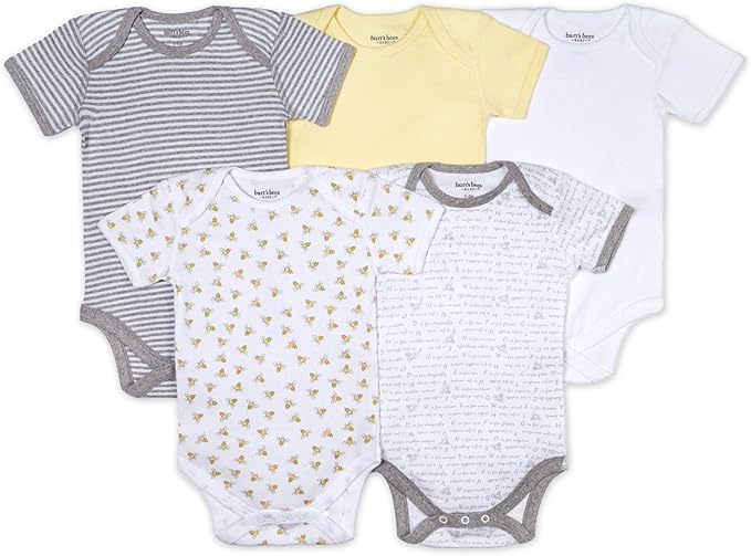 Burt's Bees Baby Organic Cotton Bodysuits – Baby Boy & Girl Short and Long by BurtsBeesBaby