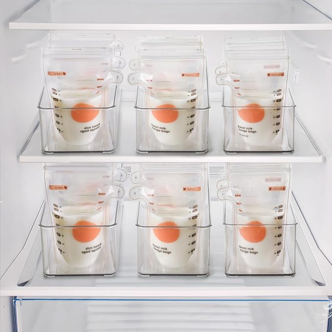 Hudgan 4 PCS Breastmilk Storage Container Set, Space-efficient - Image 6